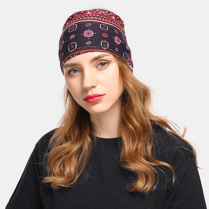 Women Floral Hat Beanie Scarf Turban Head Wrap Cap - MRSLM