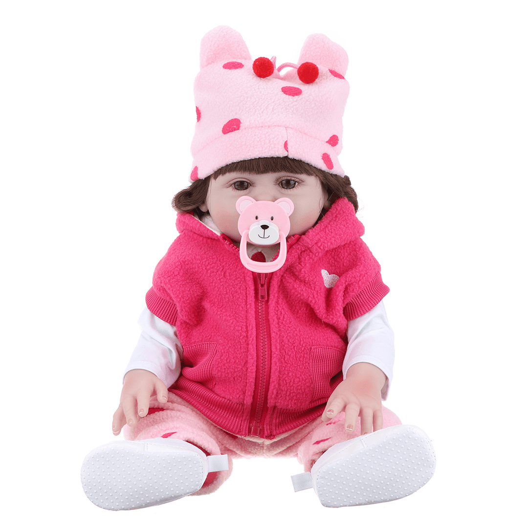 Lifelike Newborn Dolls Curly Hair Doll Handmade Silicone Dolls Sleeping Doll Children'S Toys Gifts - MRSLM