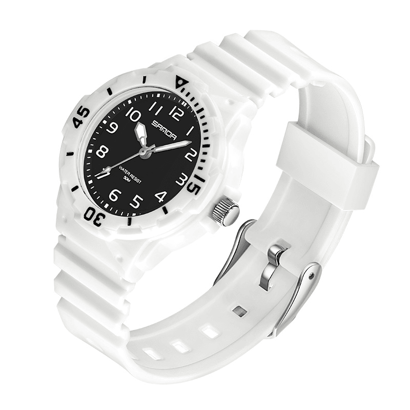 SANDA 6011 Fresh Color Silicone Strap Ultra Light-Weight Women Quartz Watch - MRSLM