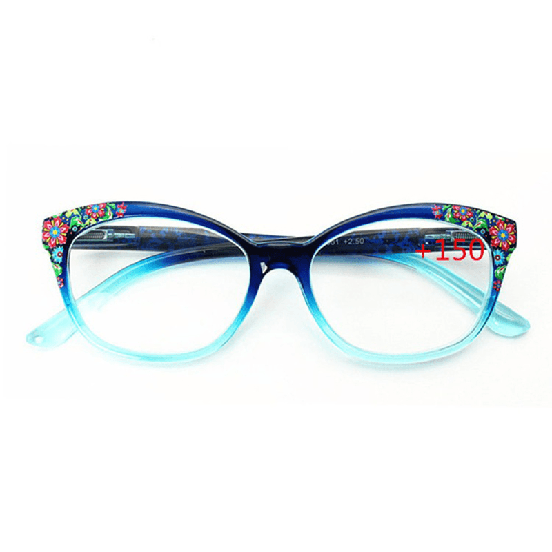 Women Ultra Light Resin Cat Eye Reading Glasses - MRSLM