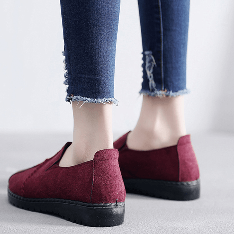 Women Casual Suede Soft Sole Loafers - MRSLM