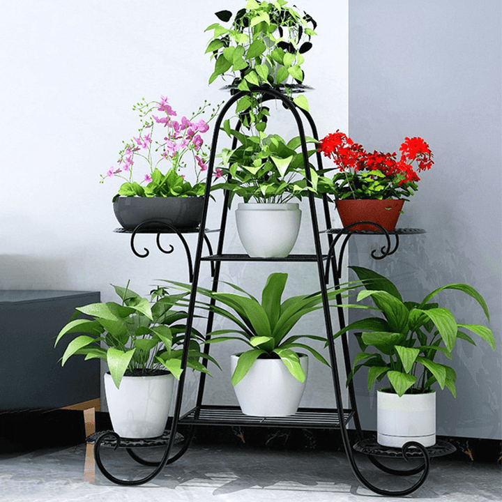 7-Layer Flower Stand Wrought Iron Shelf Indoor Creative Art Rack - MRSLM