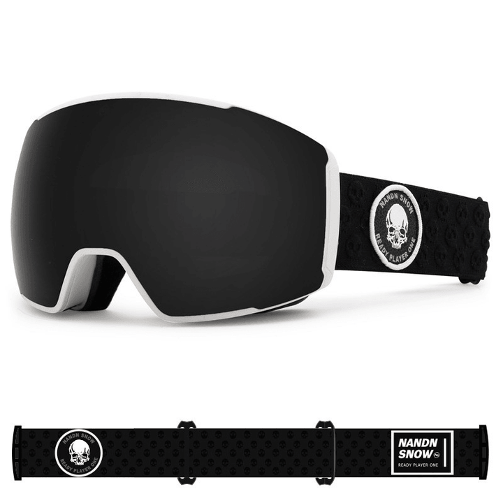 Large Spherical Magnetic Ski Goggles with Double anti Fog - MRSLM