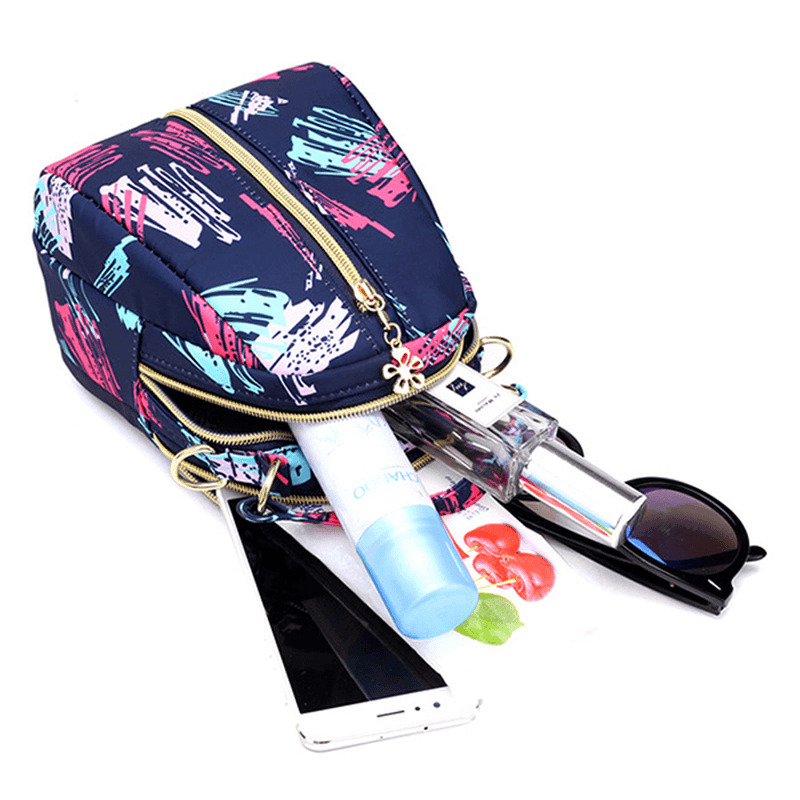 Women Print Nylon Casual Crossbody Bag Lightweight Shoulder Bag Handbag - MRSLM