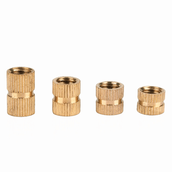 Suleve M2BN1 150Pcs M2 Thread Knurled Nut Brass Threaded Insert Embedment Nuts Assortment Kit - MRSLM