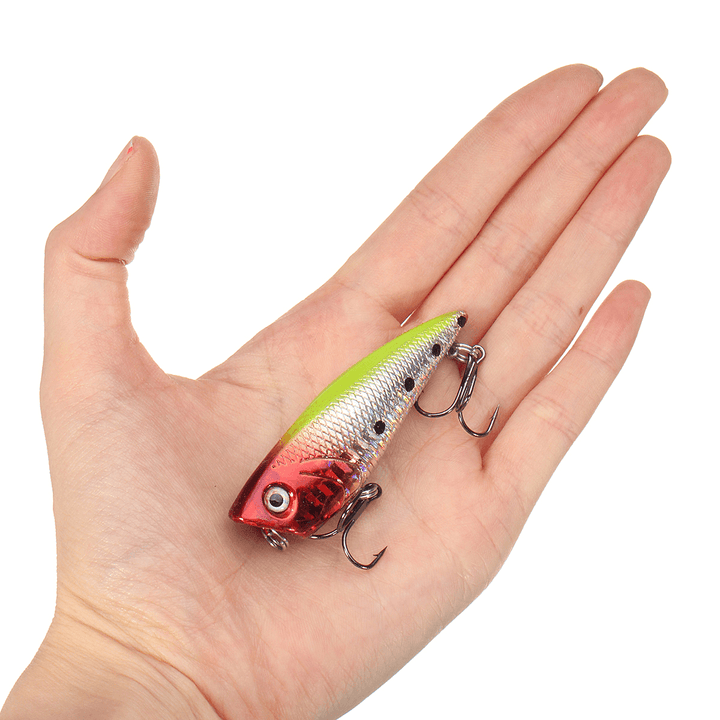 ZANLURE 7Cm Topwater Popper Freshwater Floating Fishing Lure Bass Bait Tackle Crankbait - MRSLM