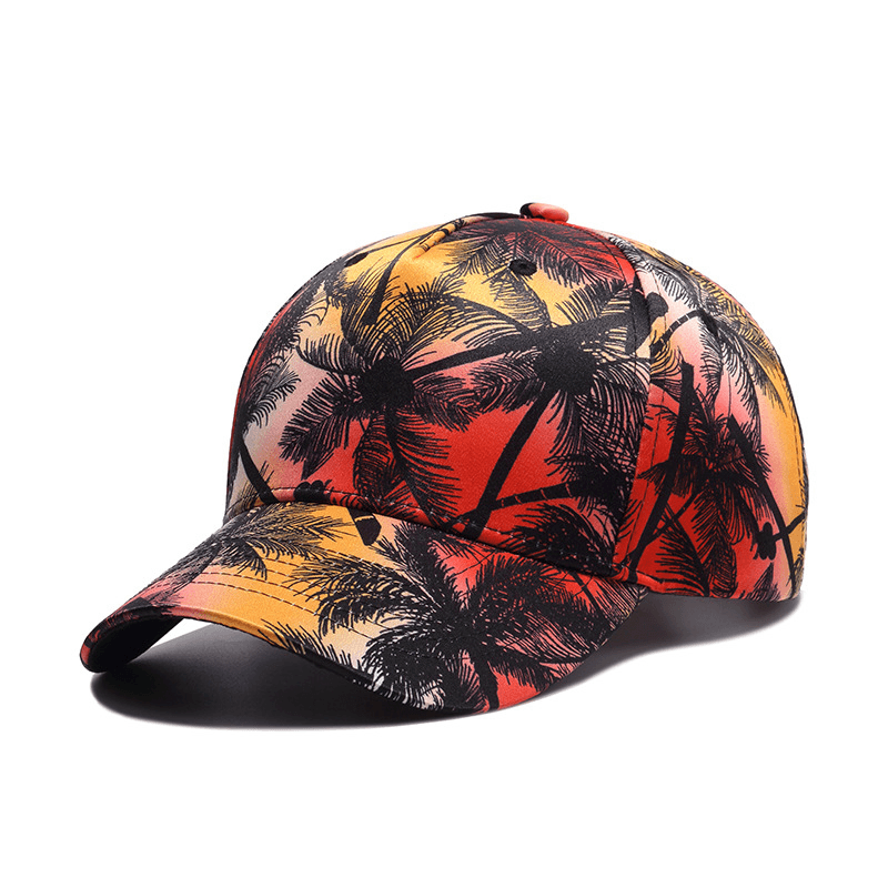 Printed Coconut Pattern Curved Cap - MRSLM