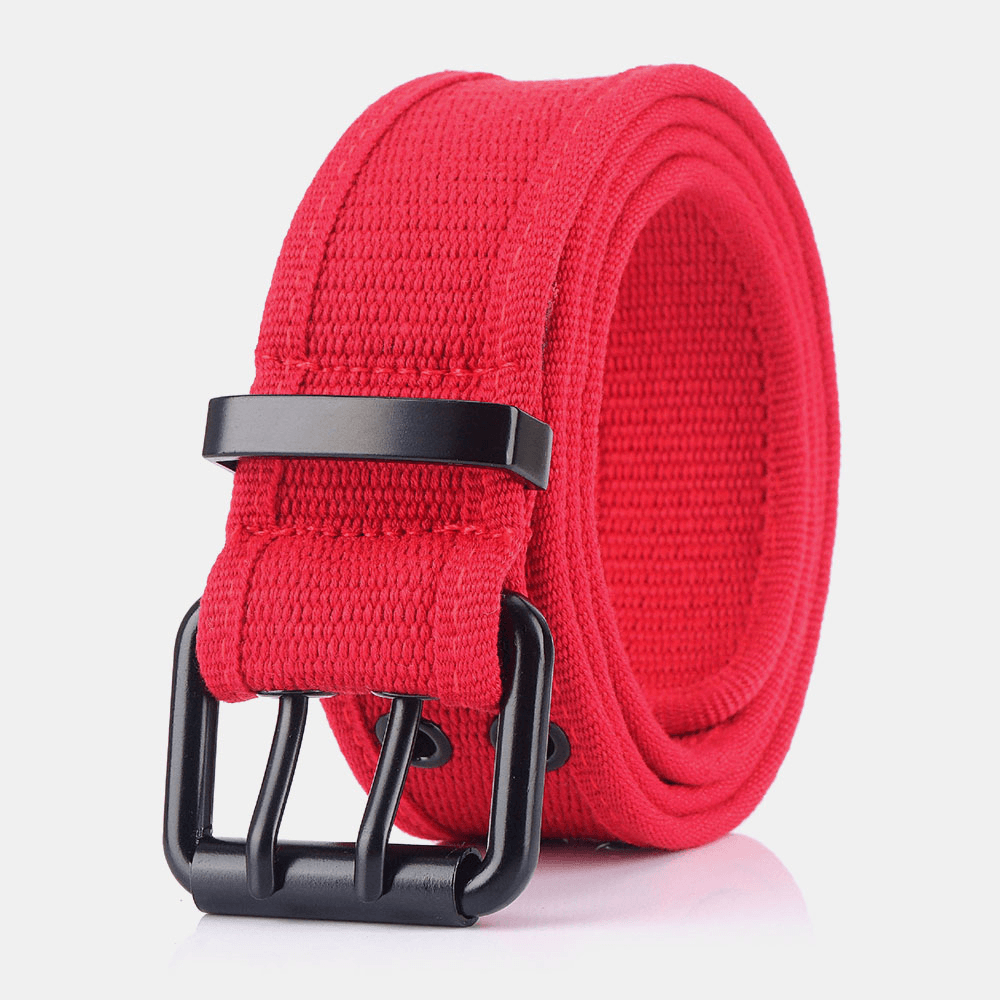 Men Canvas Camouflage Braided 110Cm Pin Buckle Wear-Resistant Outdoor Training Tactical Belts - MRSLM