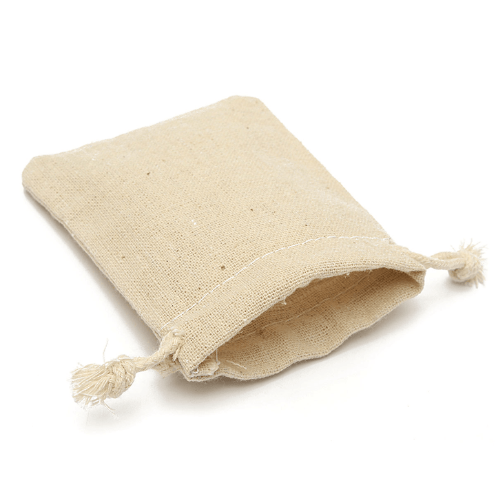 30Pcs Natural Linen Pouch Burlap Jute Sack Jewelry Pouch Drawstring Gift Bags 8X10Cm - MRSLM