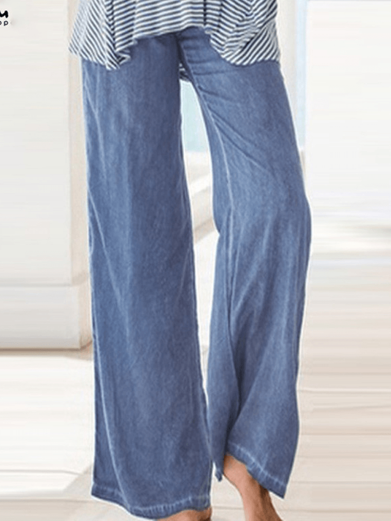 Women Yoga Solid Long Straight Pants - MRSLM