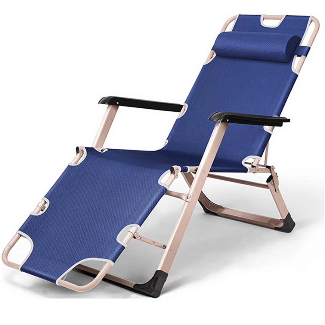 Folding Reclining Chair Dual Purpose as Beds Expand with Foot Pad for Beach - MRSLM