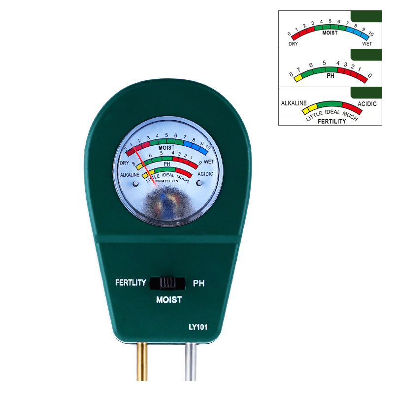 3 in 1 Soil Moisture Meter PH Humidity Fertility Test for Greenhouse Flower and Planting - MRSLM