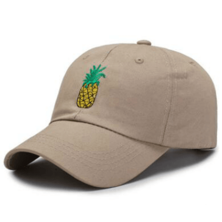 Embroidered Pineapple Baseball Cap Adjustable Cotton - MRSLM