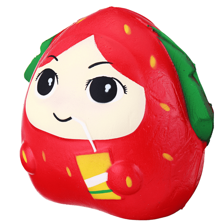 Squishy Strawberry Girl 13CM Slow Rising Rebound Toys with Packaging Gift Decor - MRSLM