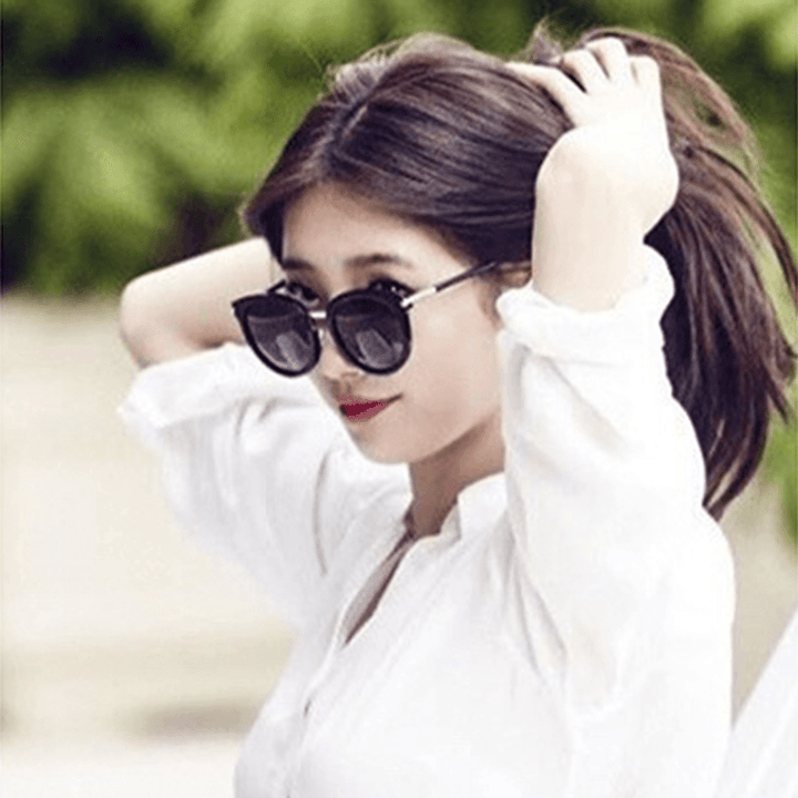 Woman Metal Frame Anti-Uv Outdoor Glasses High Definition Sunglasses - MRSLM