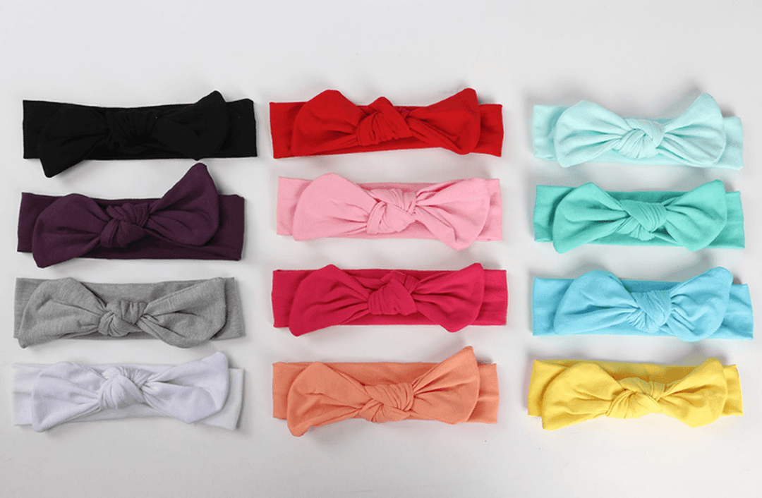 Pure Cotton Hair Ribbon Baby Pure Young Children Bowknot with Hair Accessories - MRSLM