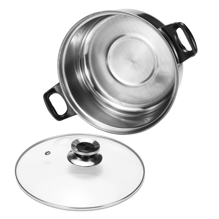 6 Pcs Cookware Set Stainless Steel Pots Frying Pan Outdoor Camping Picnic Kitchen Cooking Set - MRSLM