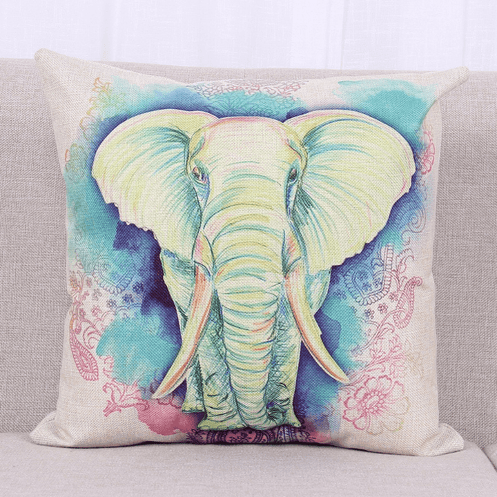 Fashion Animal Cotton Linen Throw Pillow Case Waist Cushion Cover Home Sofa Car Decor - MRSLM