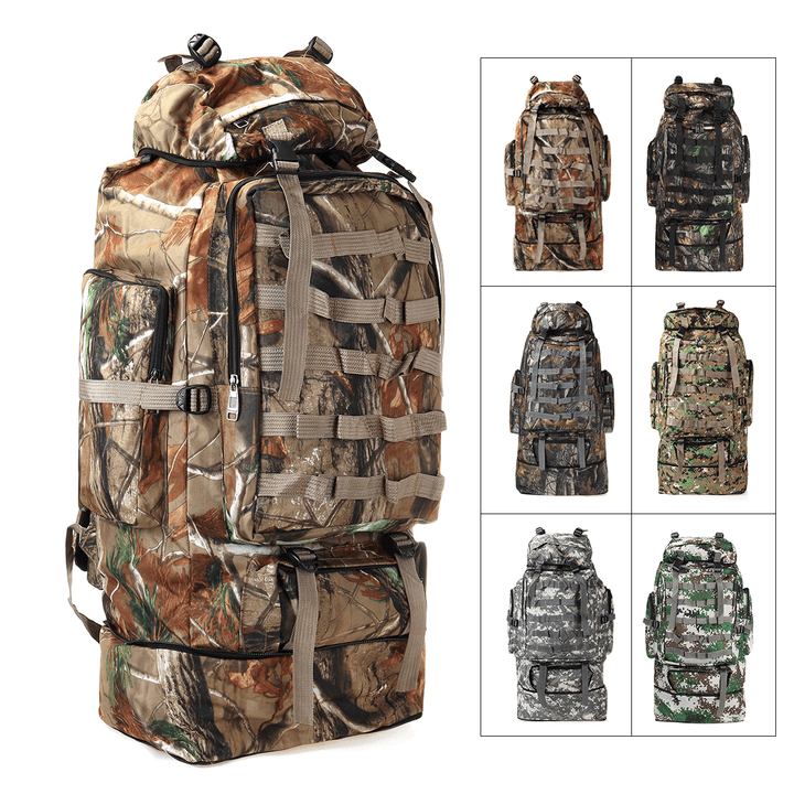 90-100L Military Tactical Backpack Waterproof Molle Climbing Bag Outdoor Trekking Camping - MRSLM