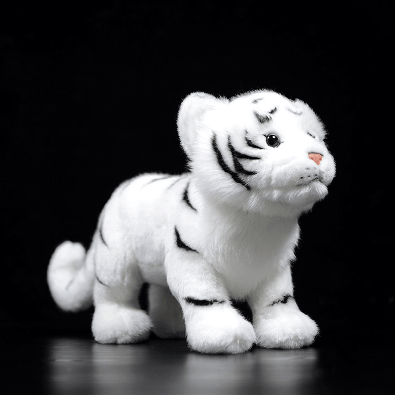 Simulation Standing Tiger Plush Toy White Cute - MRSLM