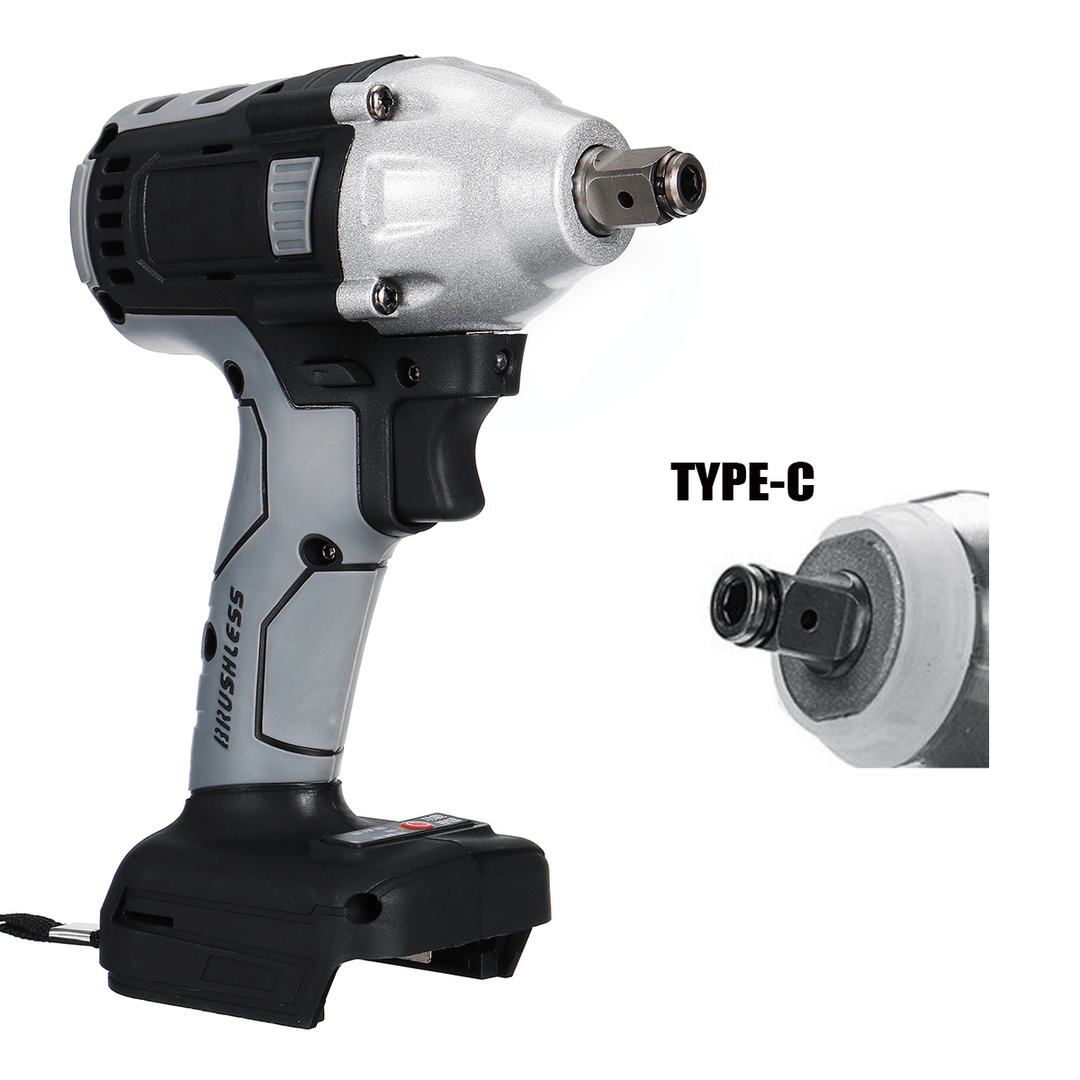 Gray Cordless Brushless Impact Wrench Drill Drive Machine for Makita 18V Battery - MRSLM