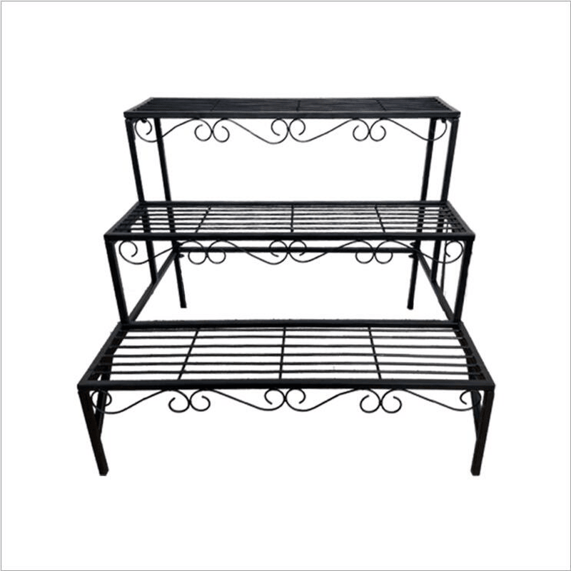 3 Tier Metal Plant Stand Flower Pot Holder Shelves Garden Home Indoor Outdoor - MRSLM