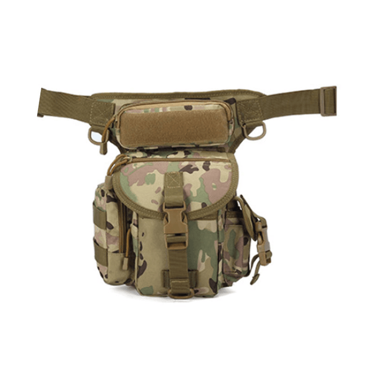 Canvas Waterproof Tactical Bag Waist Pack Leg Bag Camping Hiking Hunting Belt Bag - MRSLM