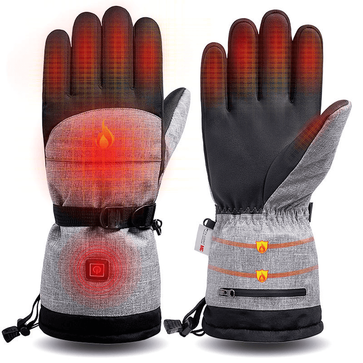 Motorcycle Electric Heated Gloves 3 Gear Temperature Winter Warm Sport Battery Waterproof Windproof - MRSLM