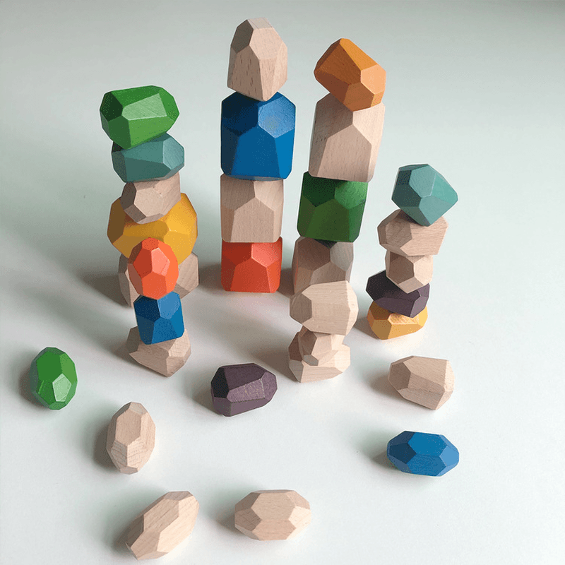 Children'S Early Education Colorful Combination Stacked Stone - MRSLM