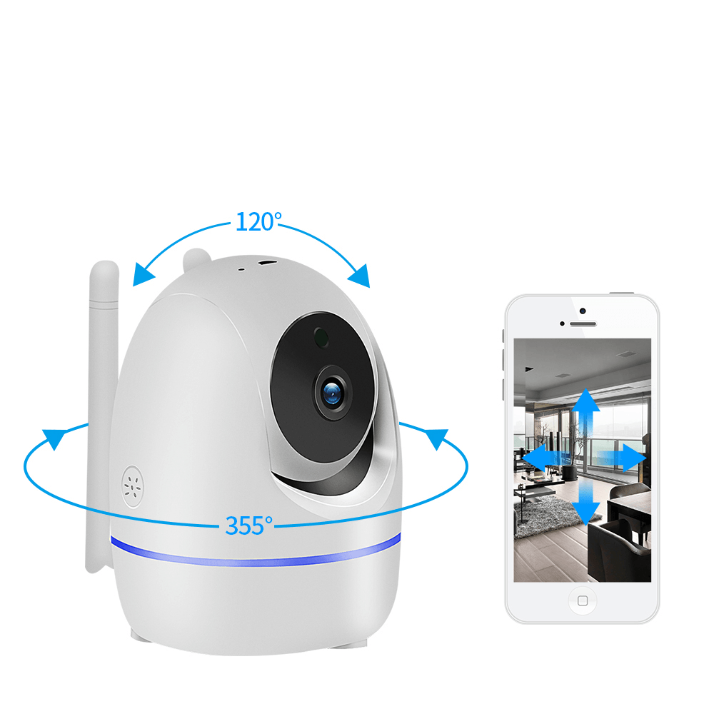 Loosafe LS-Y26 Panoramic 1080P Built in AP Hotspot WIFI Camera H.264 Infrared Night Version M-Otion Detection Baby Monitors - MRSLM