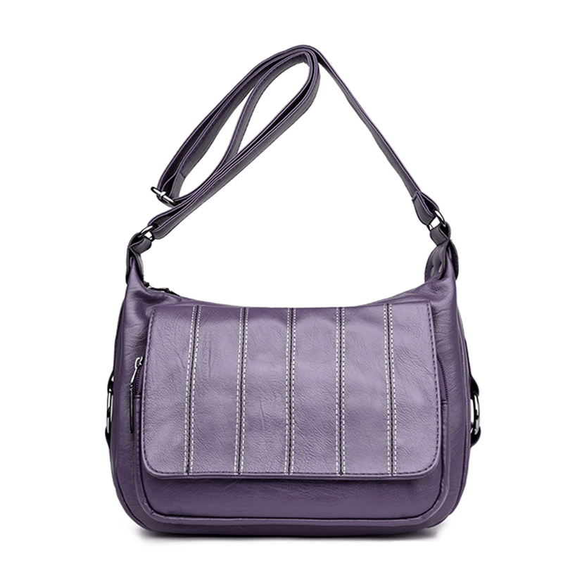 Women Soft Leather Leisure Crossbody Bags Messenger Bags - MRSLM