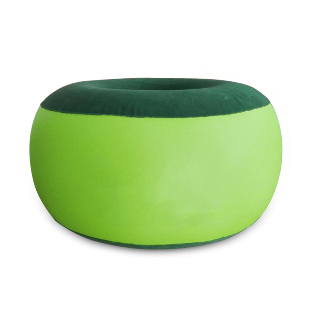 Portable Inflatable Chair Outdoor Plush Pneumatic Stool Bean Bag round Shape Home Furniture - MRSLM