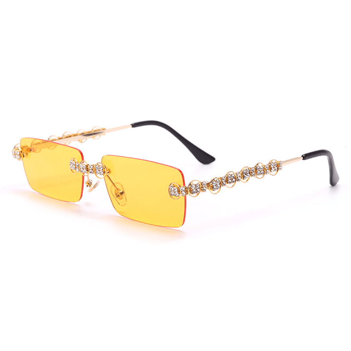 Fashion Retro Small Square Diamond Sunglasses - MRSLM