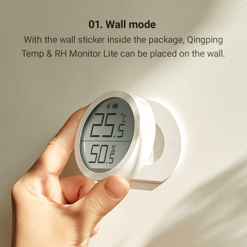 Cleargrass Qingping Bluetooth 5.0 Smart Temperature Humidity Sensor Control Indoor Hygrometer Thermometer Detector Work with Xiaomi Mijia APP - MRSLM