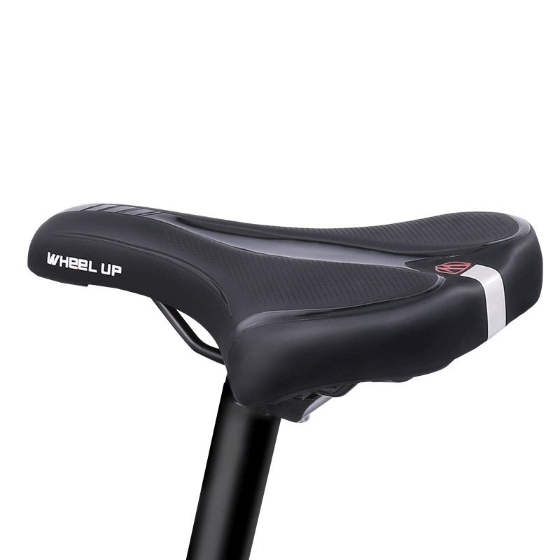 WHEEL up P005 Reflective Bike Saddle Cycling Hollow Breathable Shock Absorption Seat Cushion MTB Comfort Seat Pad - MRSLM