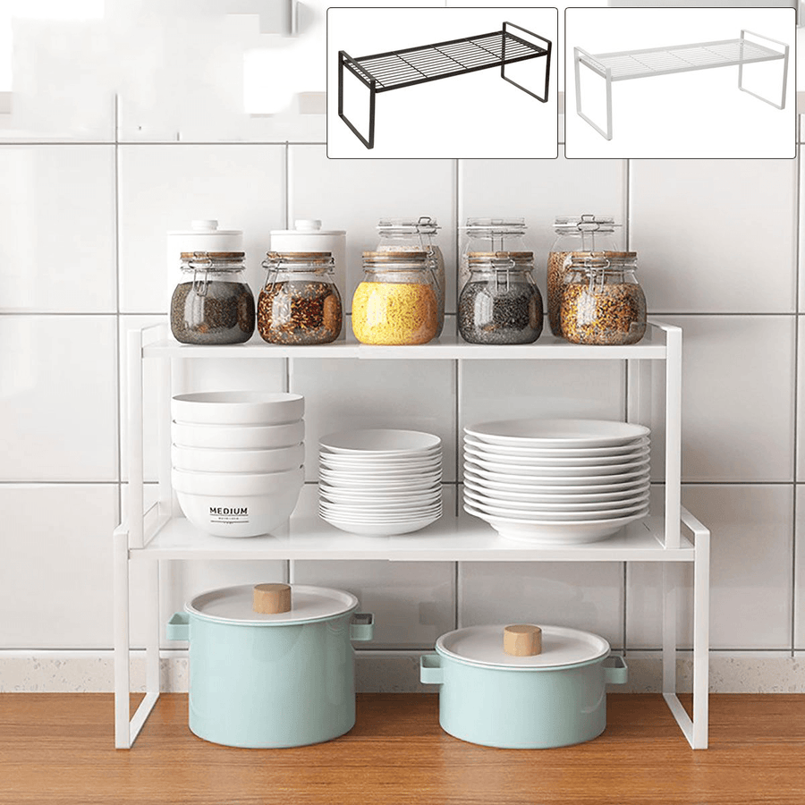 Kitchen Shelf Storage Suction Basket Caddy Wall Mounted Rack Bathroom Shower for Space Saving Wardrobe Shelves Kitchen Organizer - MRSLM