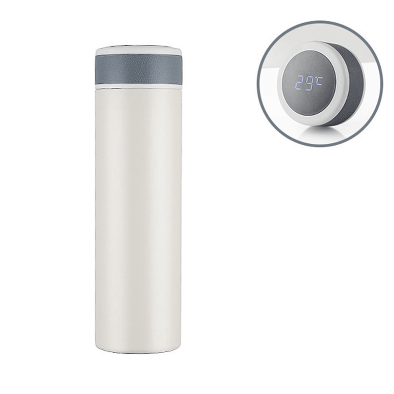 Ipree® 500Ml LCD Temperature Display Water Bottle Stainless Steel Vacuum Thermos Insulated Cup - MRSLM