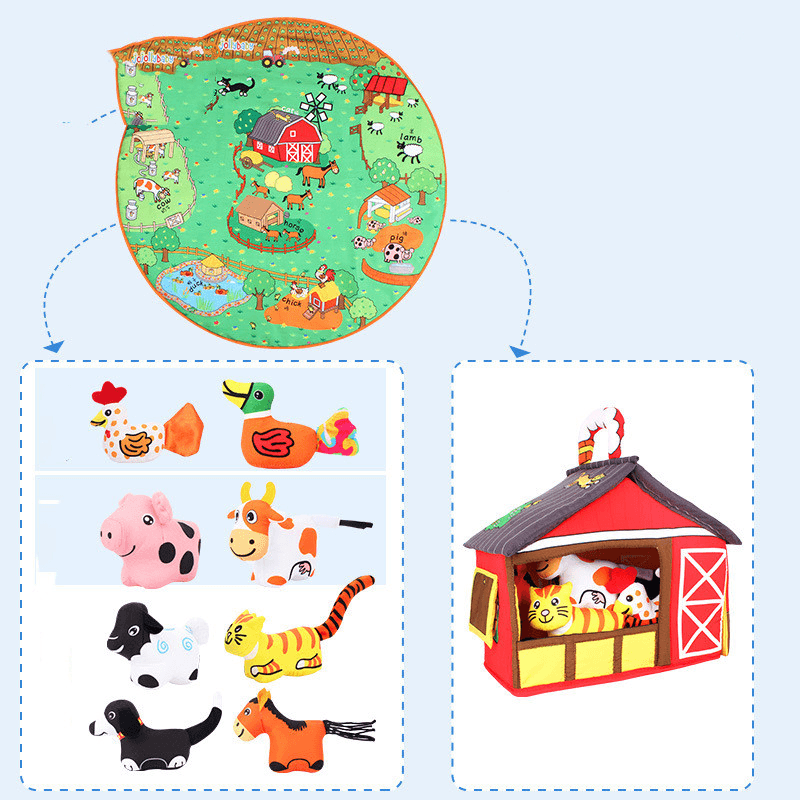 Baby Baby Play Blanket Early Education Animal Toys - MRSLM