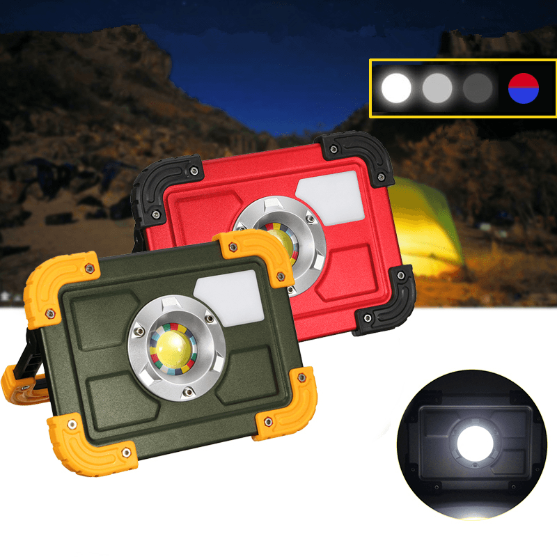 30W COB 4 Mode LED Portable USB Rechargeable Flood Light Spot Hiking Camping Outdoor Work Lamp - MRSLM