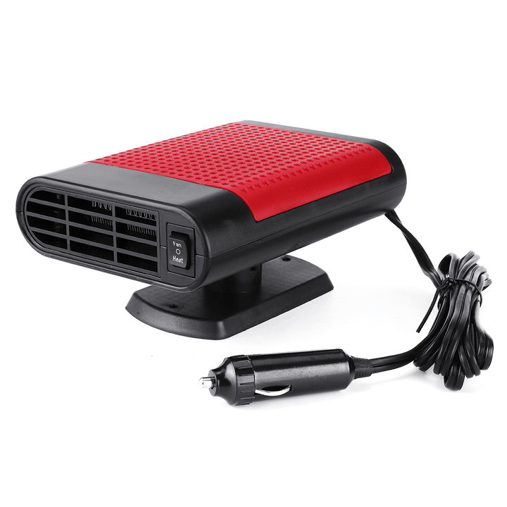 2 in 1 Portable Car Heater Cooler Fan 12V/24V Air Warmer Windscreen Demister Defroster - MRSLM