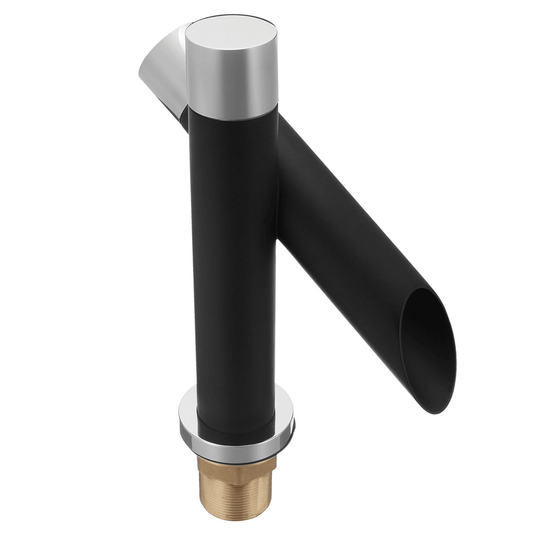 Widespread Bathroom Basin Faucet Oil Rubbed Bronze Waterfall Sink Mixer Tap - MRSLM