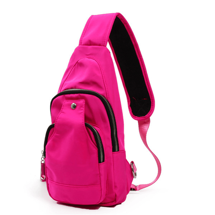 Women Men Nylon Chest Bags Sports Waterproof Crossbody Bags Casual Outdoor Bags - MRSLM