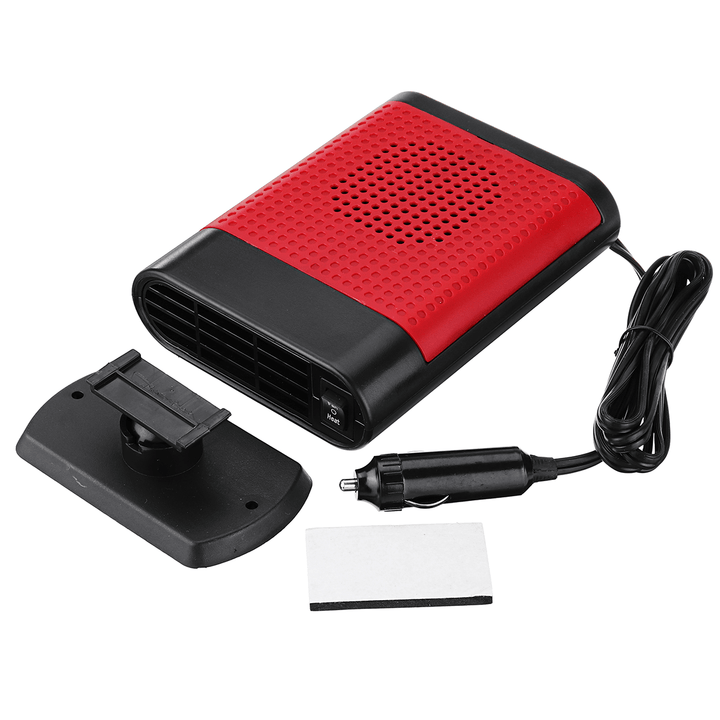 2 in 1 Portable Car Heater Cooler Fan 12V/24V Air Warmer Windscreen Demister Defroster - MRSLM