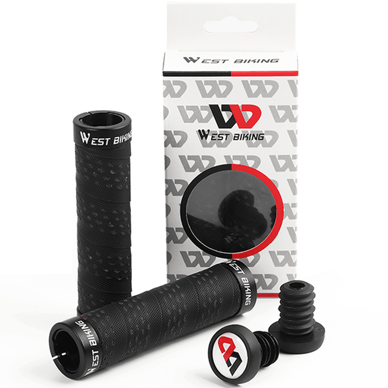 WEST BIKING Bicycle Grips Soft Anti-Skid Rubber Handle Shock Absorption Mountain Bike Grips Cycling Handlebar Accessories - MRSLM