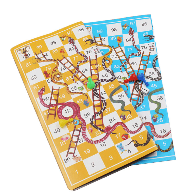 Children'S Day Gift Board Game Checkers Snake Ladders Snake Chess Children'S Puzzle Game Chess Parent-Child Chess Gift - MRSLM