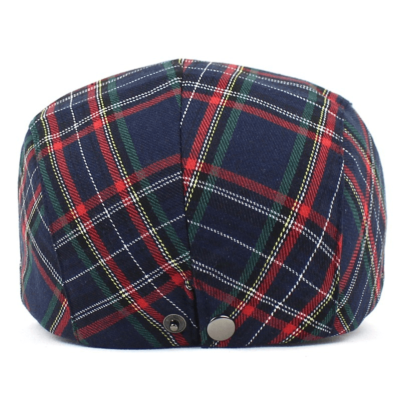 Women'S Art Contrast Plaid Painter Hat - MRSLM