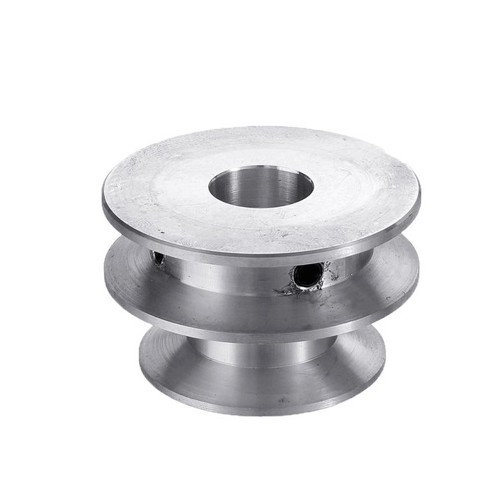 Aluminum Alloy 40&50Mm Double Groove Pulley 8-20MM Fixed Bore V-Shape Pulley Wheel for 10MM Belt - MRSLM