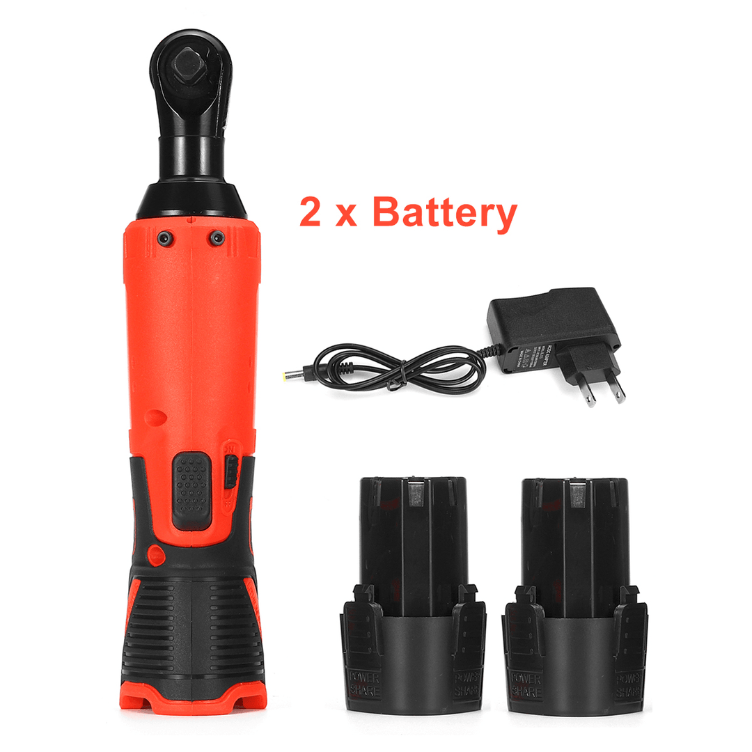 3/8" Cordless Ratchet Wrench 12V 100N.M Electric Wrench Kit W/ 1/2Pcs Battery - MRSLM