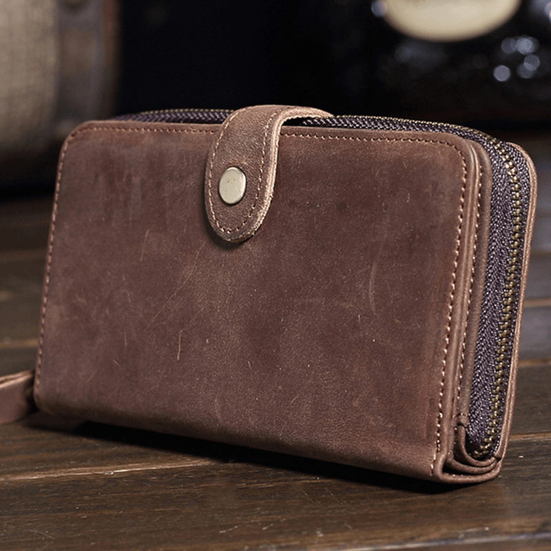 Vintage Genuine Leather Large Capacity Wallet - MRSLM