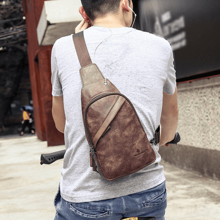 Vintage Casual Sling Bag Crossbody Bag Chest Bag for Men - MRSLM